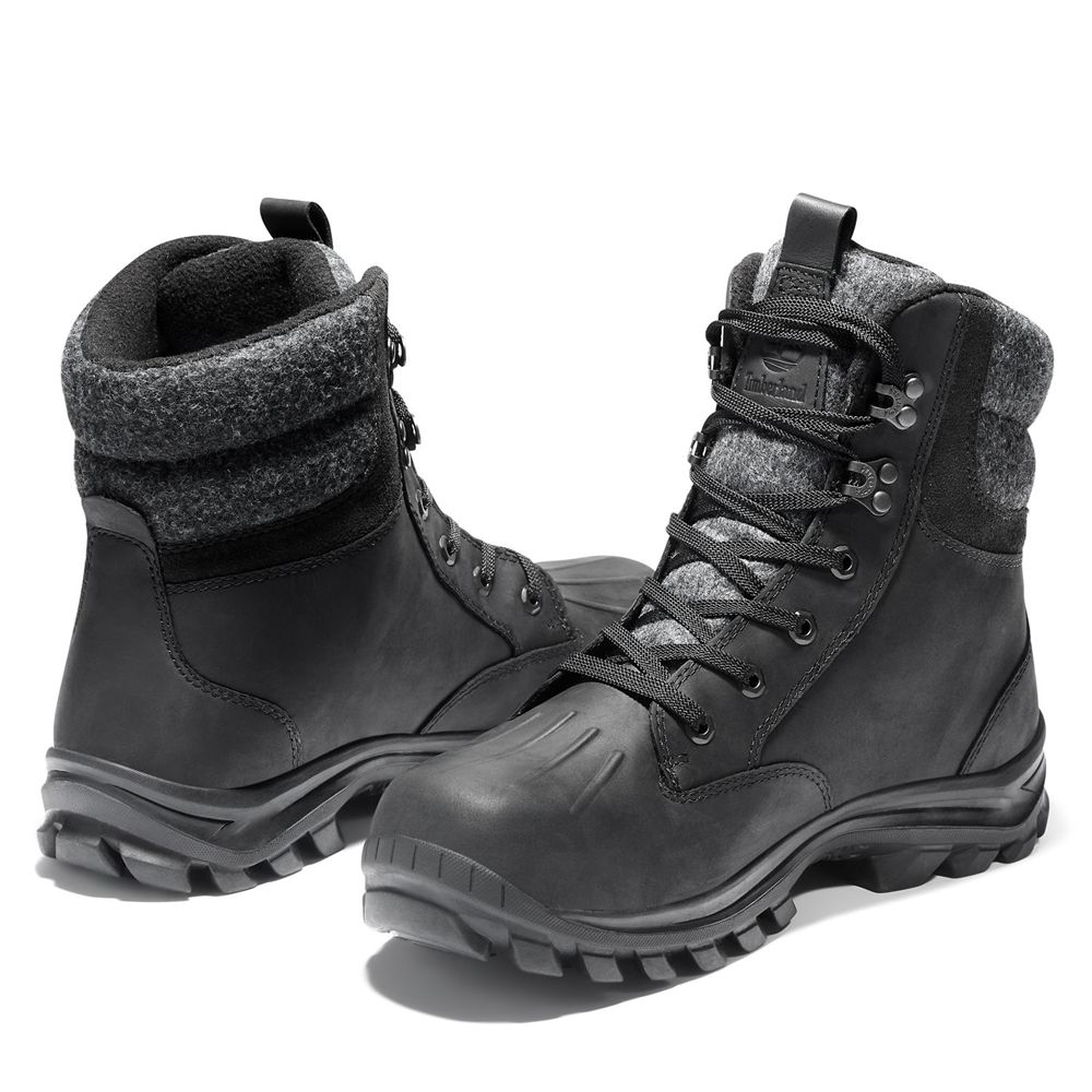 Bocanci De Zapada Timberland Barbati Negrii - Chillberg Mid Waterproof - Romania - JHCXRL048